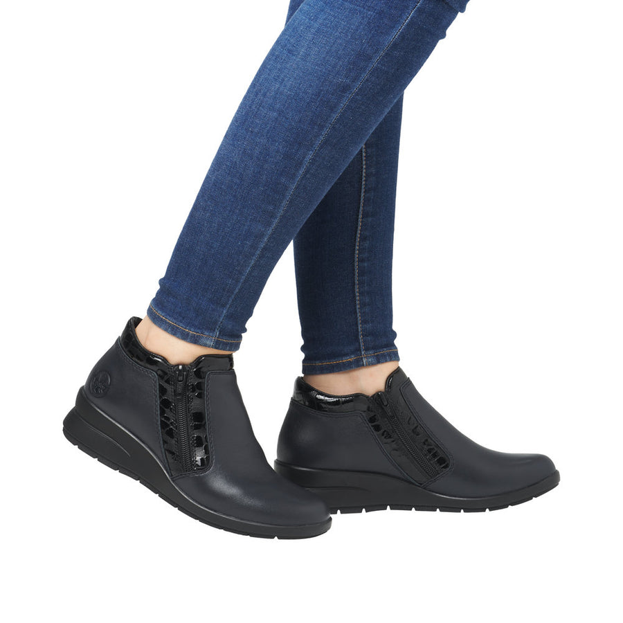 Rieker L4883 Ankle Boot-Navy