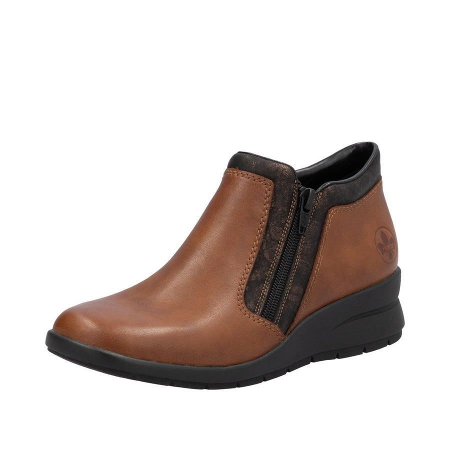 Rieker L4883 Ankle Boot-Tan