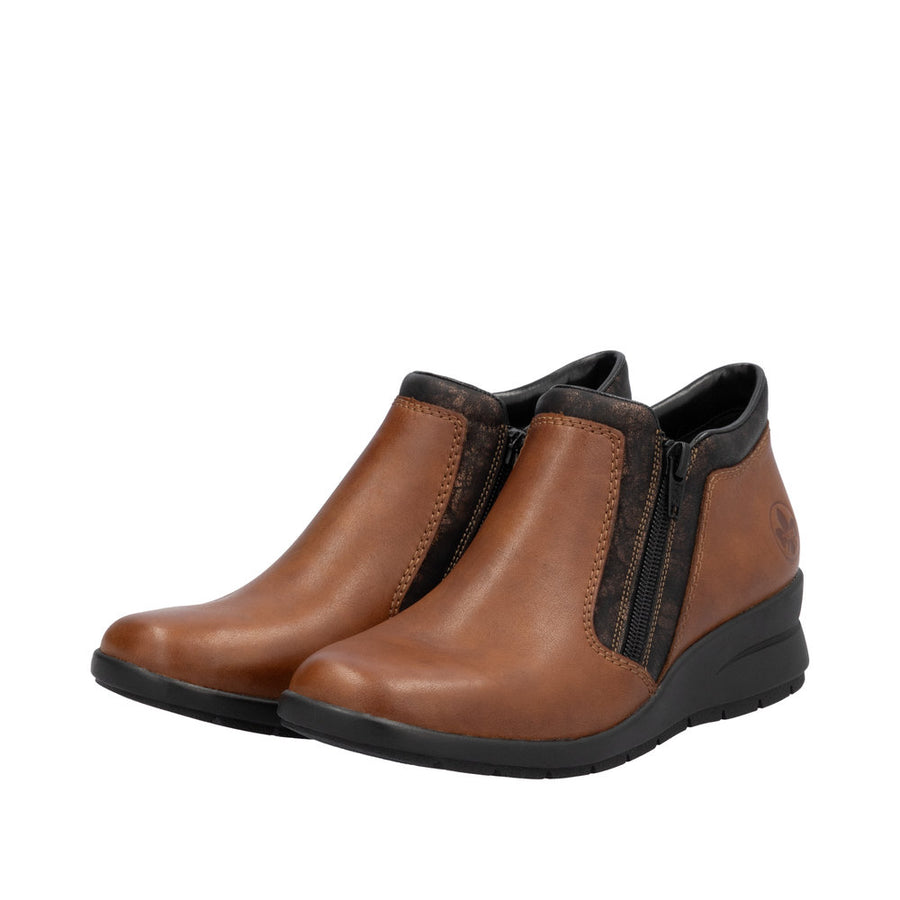 Rieker L4883 Ankle Boot-Tan