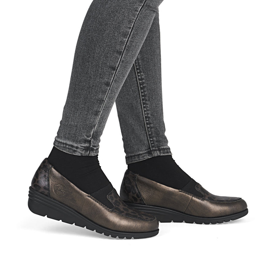 Rieker L5351-90 Ladies' Shoes-Bronze