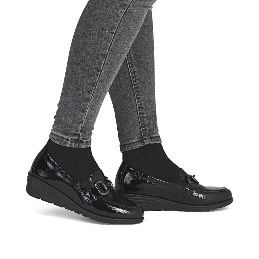 Rieker L5352-00 Ladies' Shoes-Black