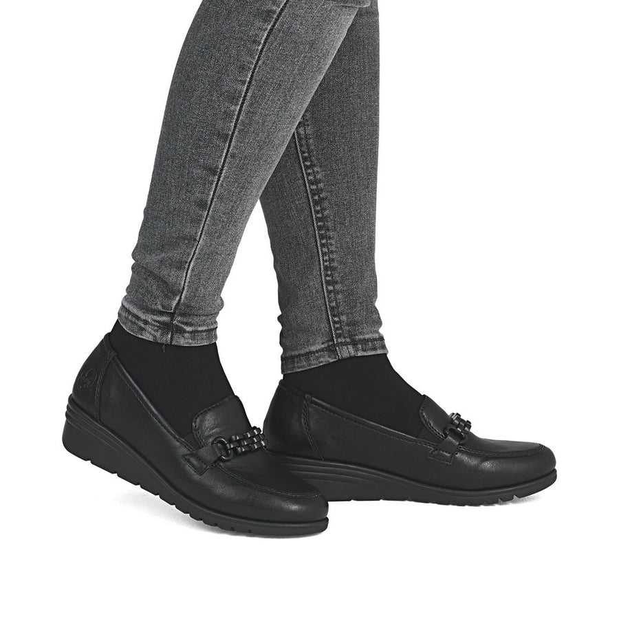 Rieker L5361-00 Shoes-BLACK