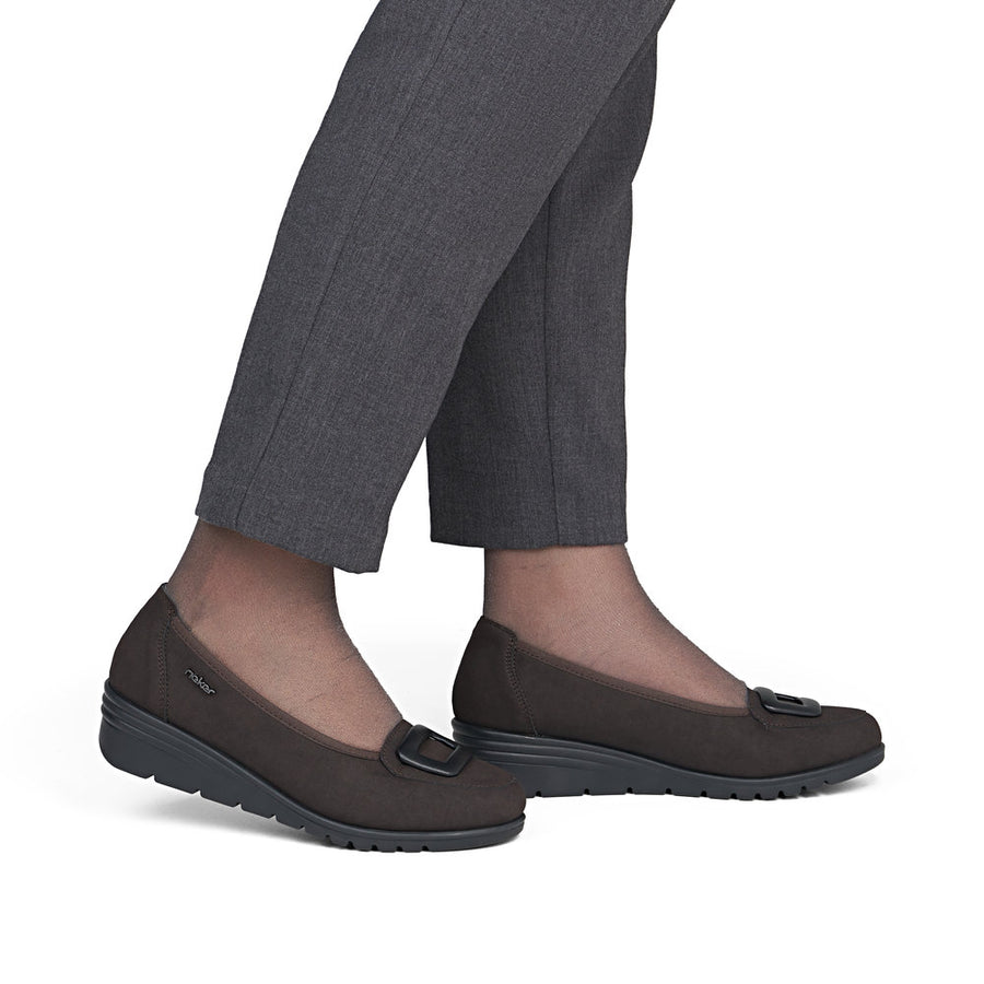 Rieker L5362-25 Ladies' Shoe-Dark Brown