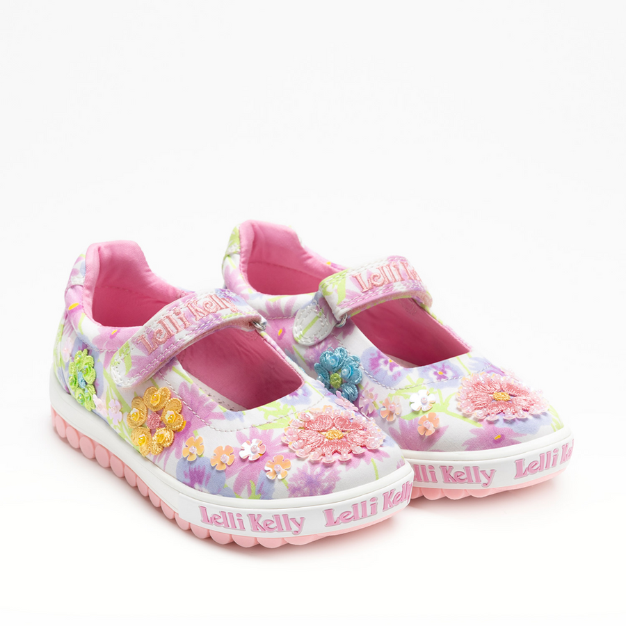Lelli Kelly 4911 Eloise Shoe-White/Pink