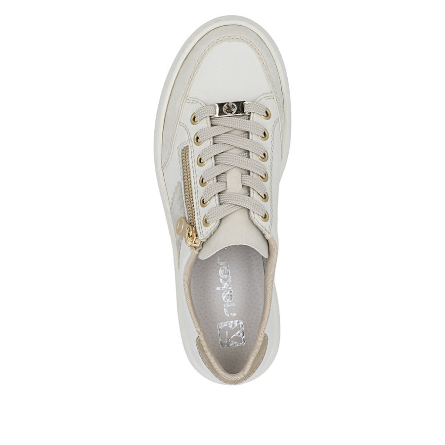 Rieker M1912-00 Sneakers-Beige/Gold