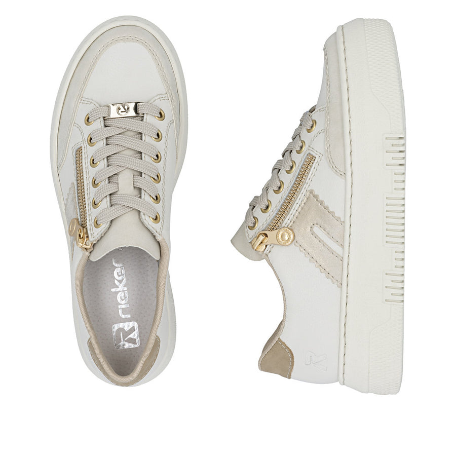 Rieker M1912-00 Sneakers-Beige/Gold