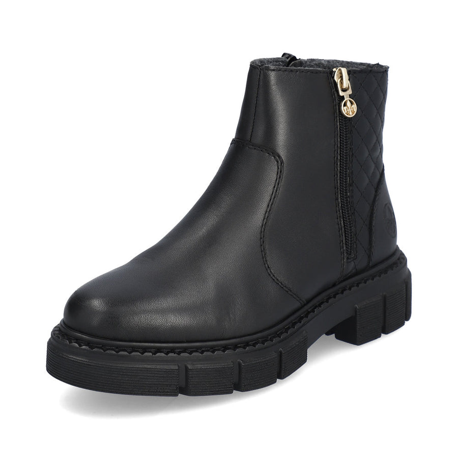 Rieker M3870 Ankle Boots-Black