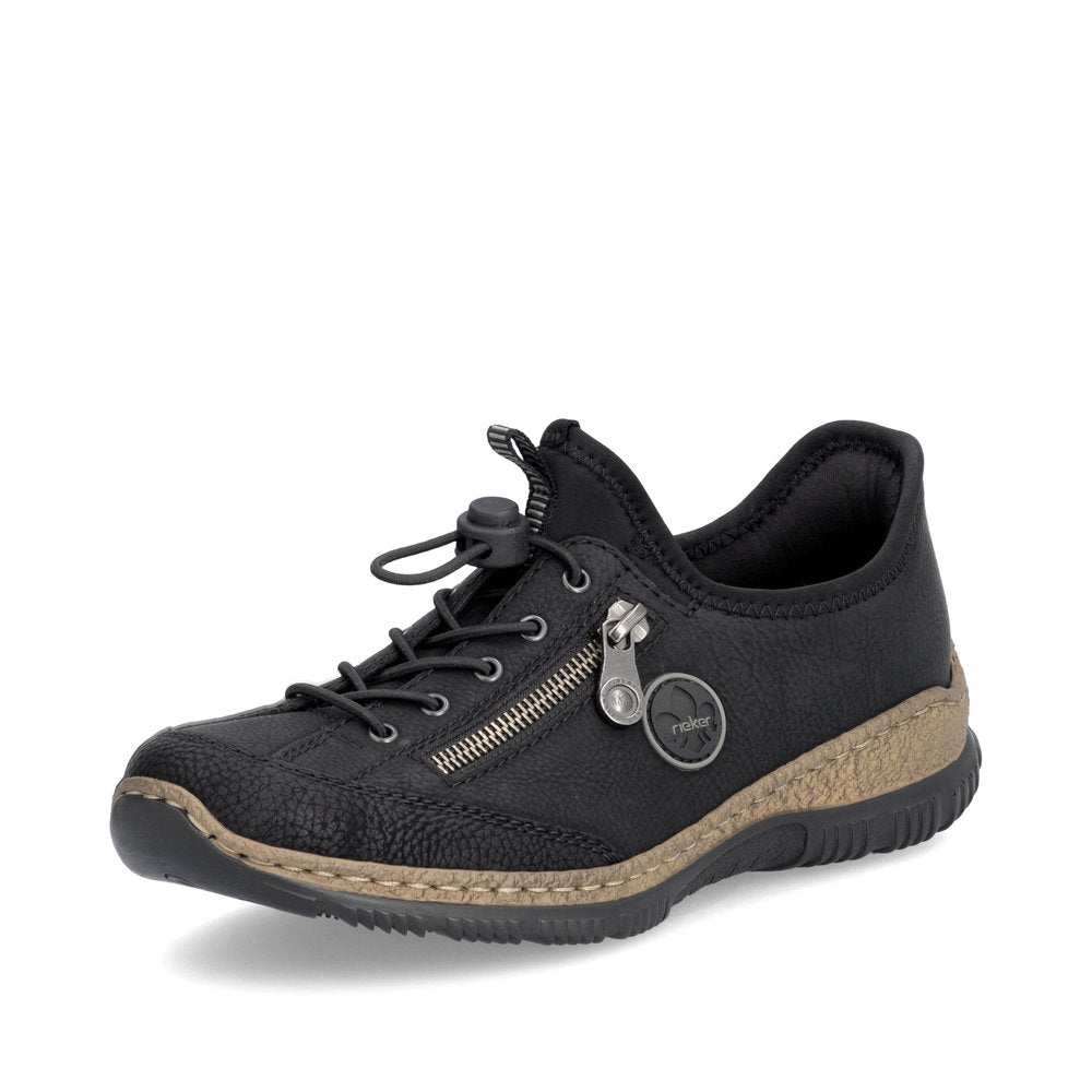 Rieker N3267-01 Ladies' Sneaker-Black