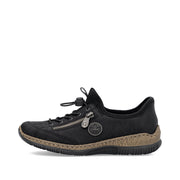 Rieker N3267-01 Ladies' Sneaker-Black