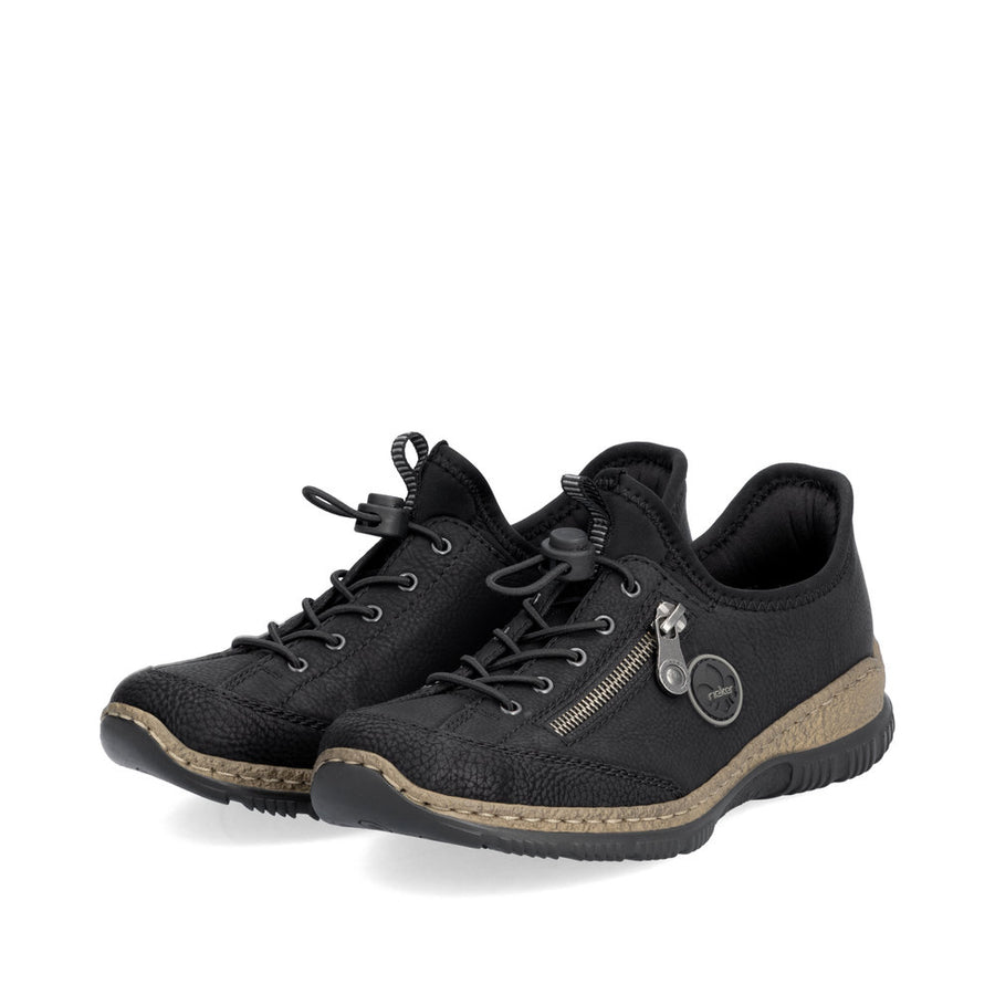 Rieker N3267-01 Ladies' Sneaker-Black
