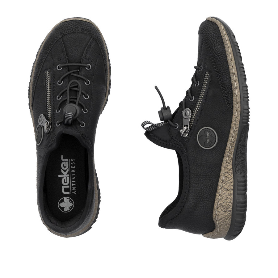 Rieker N3267-01 Ladies' Sneaker-Black