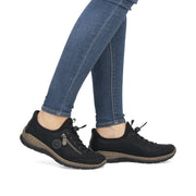 Rieker N3267-01 Ladies' Sneaker-Black