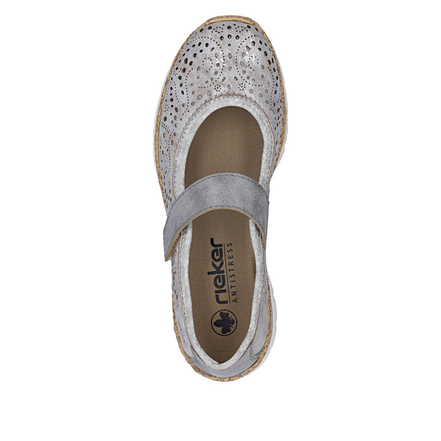 Rieker N4299-90 Ladies Shoes-Rose Multi