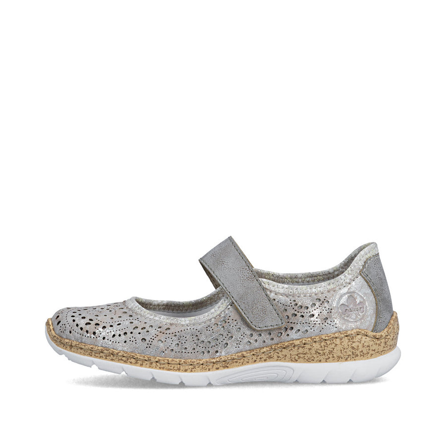 Rieker N4299-90 Ladies Shoes-Rose Multi