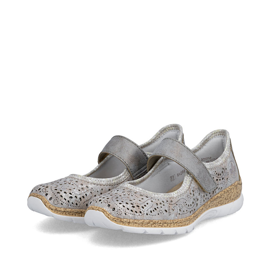 Rieker N4299-90 Ladies Shoes-Rose Multi