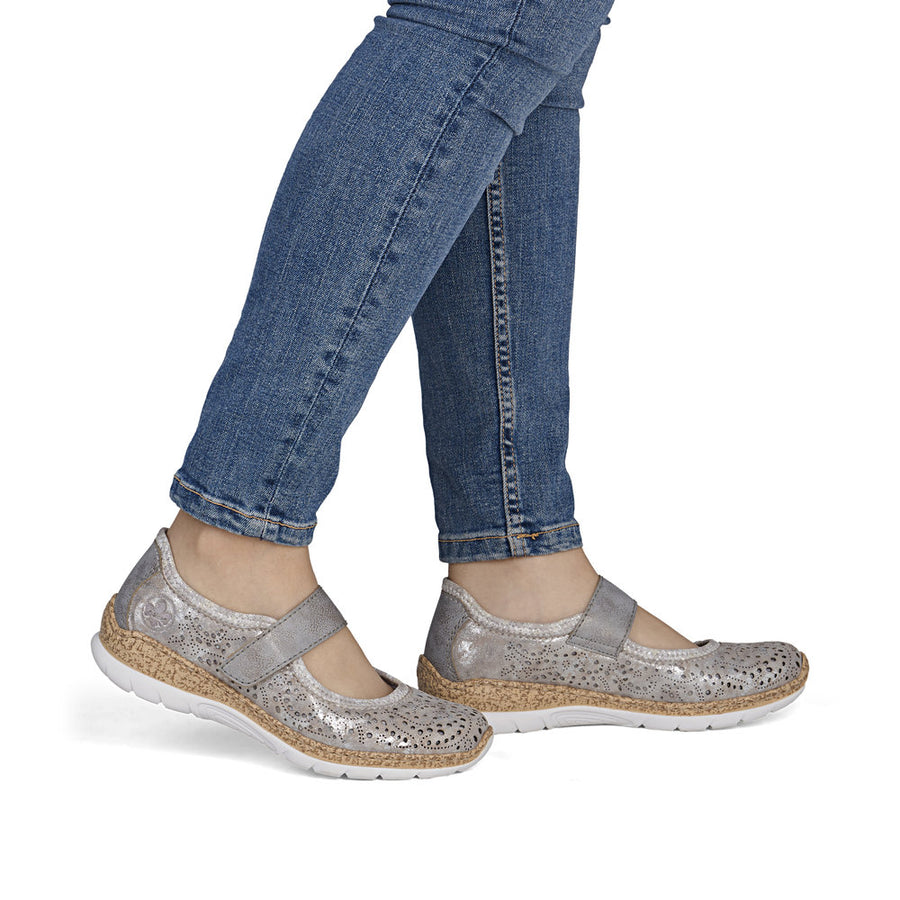 Rieker N4299-90 Ladies Shoes-Rose Multi