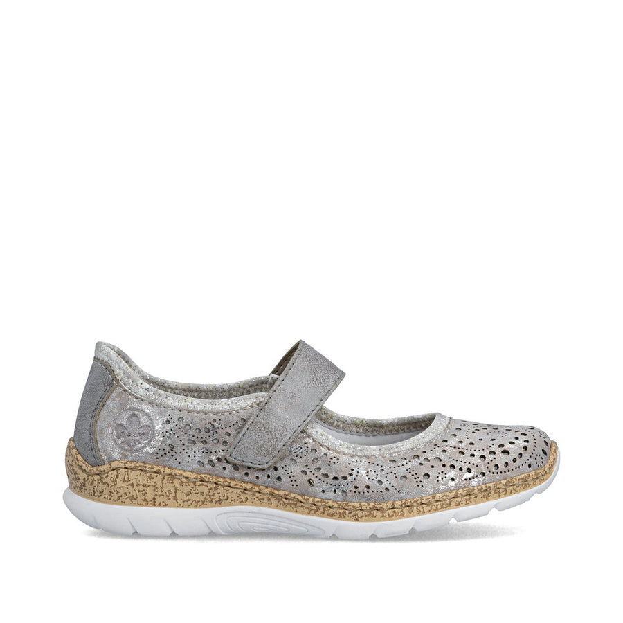 Rieker N4299-90 Ladies Shoes-Rose Multi