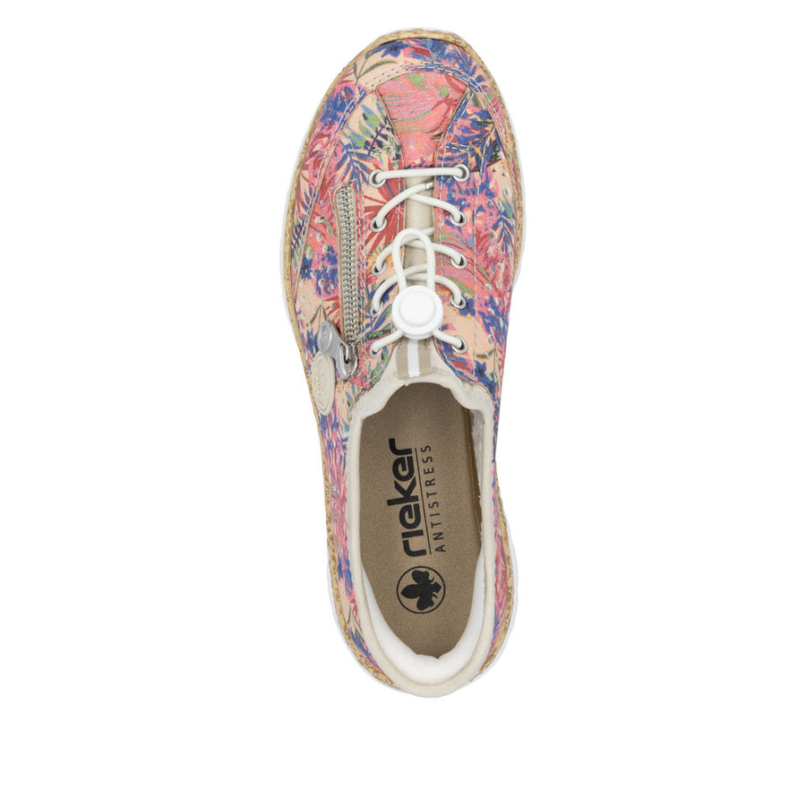 Rieker N42V3-90 Sneakers-Rose Multi