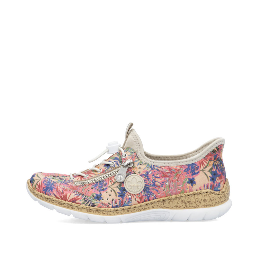 Rieker N42V3-90 Sneakers-Rose Multi