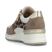 Rieker N4308-64 Trainers-Tan Leopard