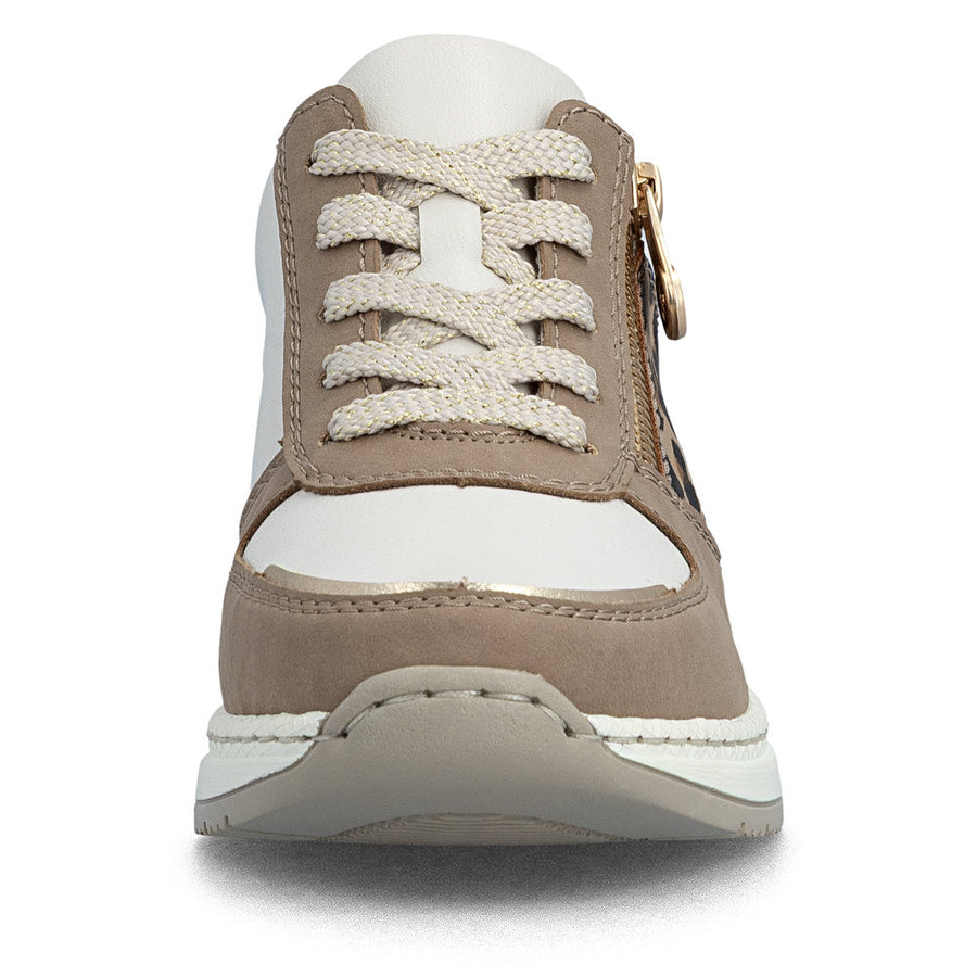 Rieker N4308-64 Trainers-Tan Leopard