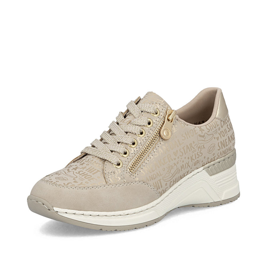 Rieker N4316-62 Trainers-Beige/Gold