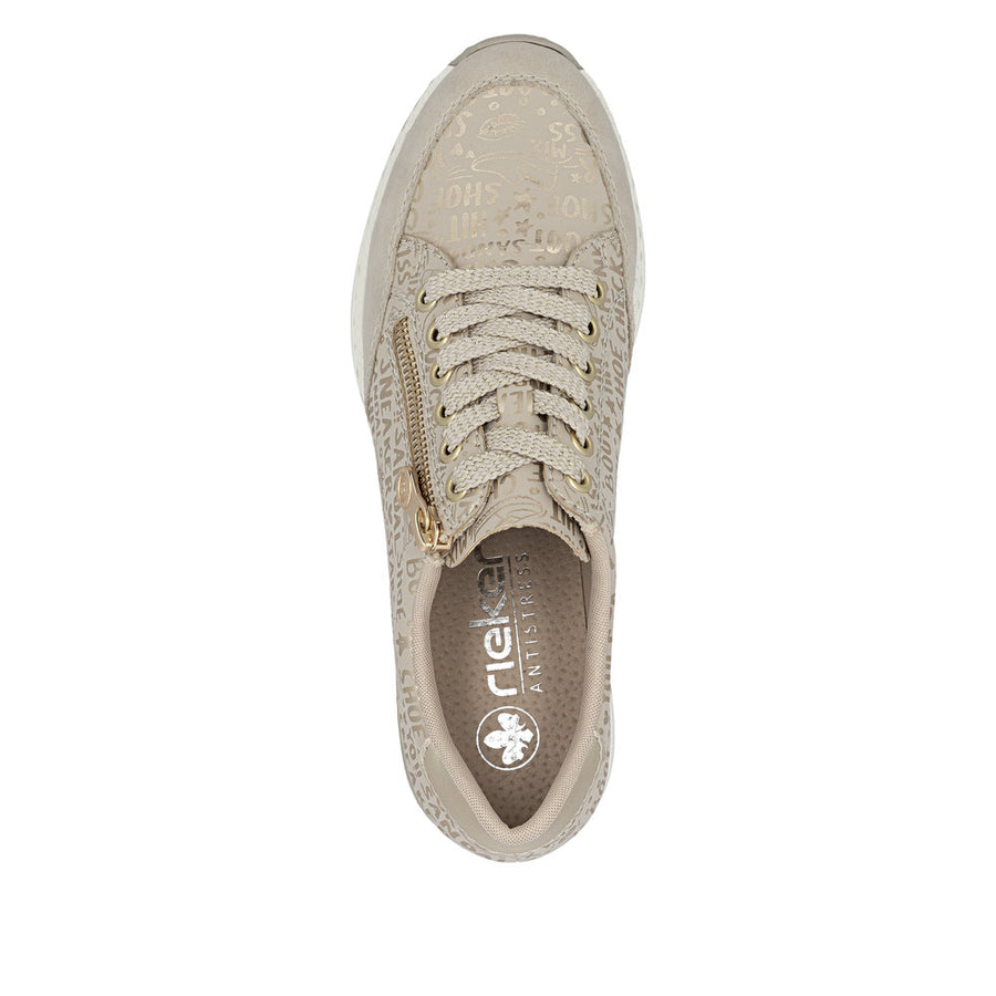 Rieker N4316-62 Trainers-Beige/Gold