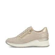 Rieker N4316-62 Trainers-Beige/Gold