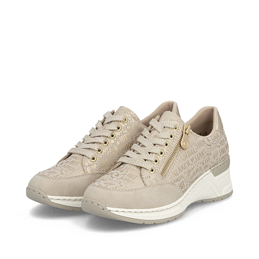 Rieker N4316-62 Trainers-Beige/Gold