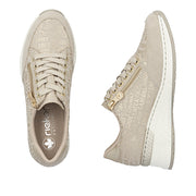 Rieker N4316-62 Trainers-Beige/Gold