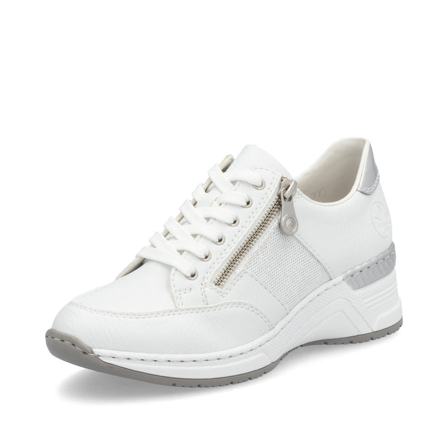 Rieker N4322-80 Shoes-White/Silver