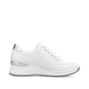 Rieker N4322-80 Shoes-White/Silver