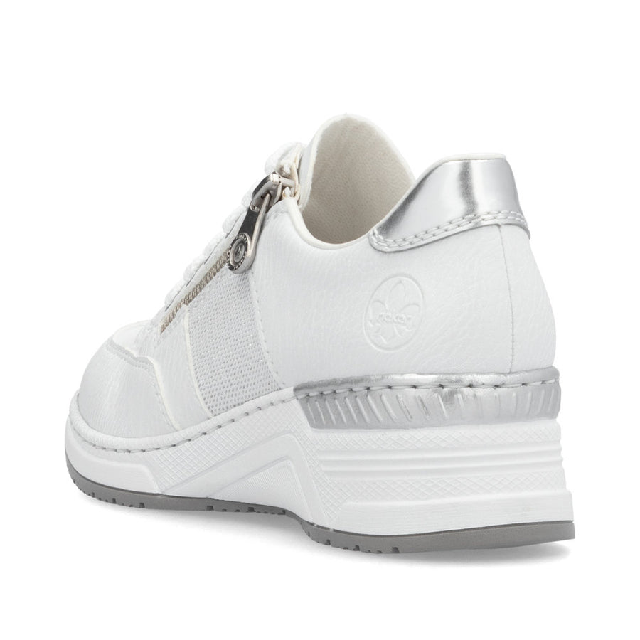 Rieker N4322-80 Shoes-White/Silver