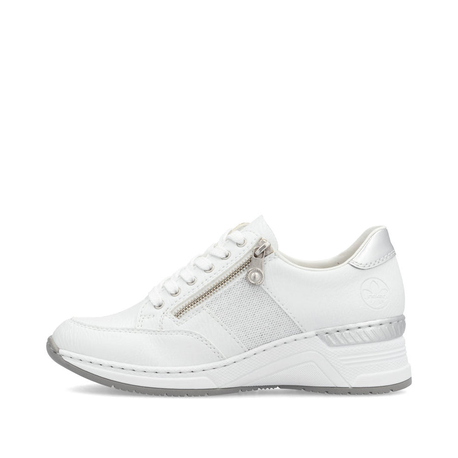 Rieker N4322-80 Shoes-White/Silver