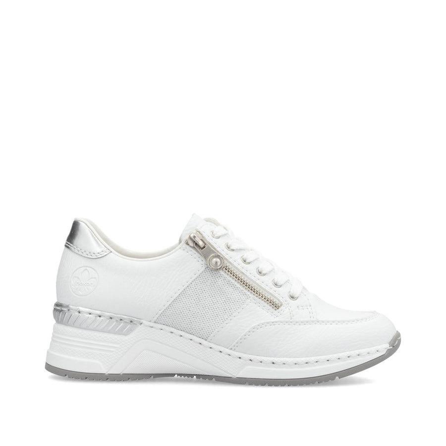 Rieker N4322-80 Shoes-White/Silver