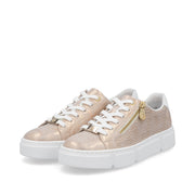 Rieker N5917-90 Sneakers-Rose Gold/White