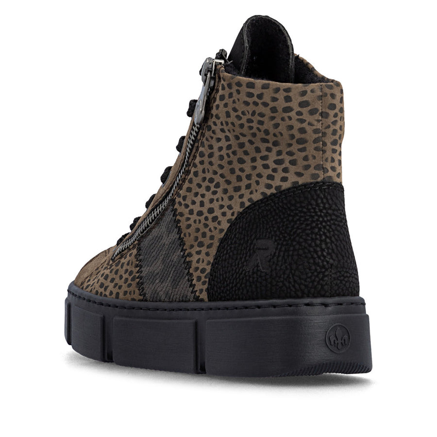 Rieker N5931-25 Ankle Boots-Leopard Multi