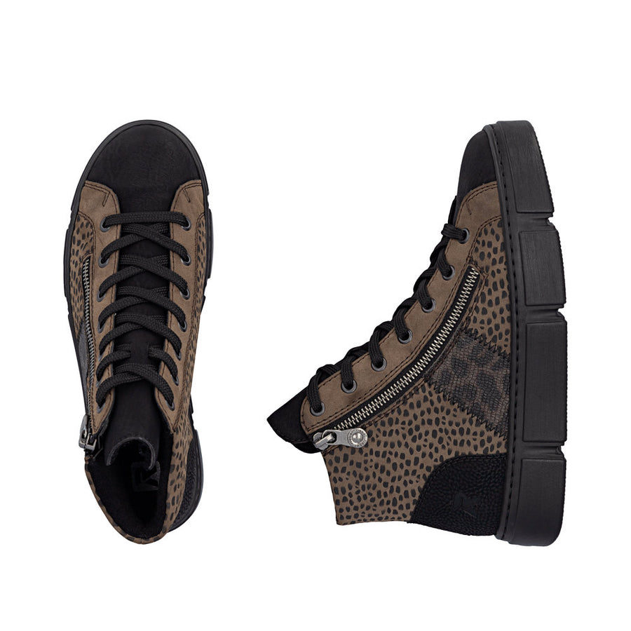 Rieker N5931-25 Ankle Boots-Leopard Multi
