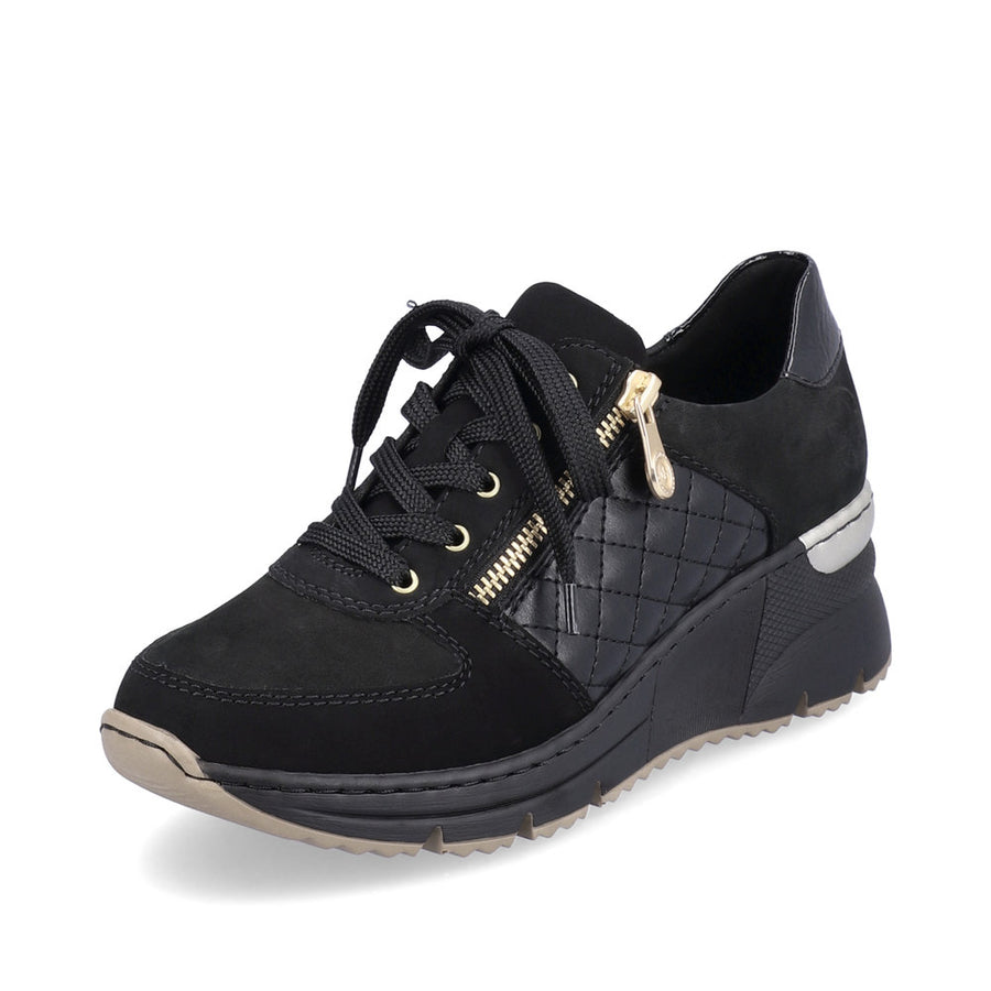 Rieker N6314-00 Ladies Shoe-Black