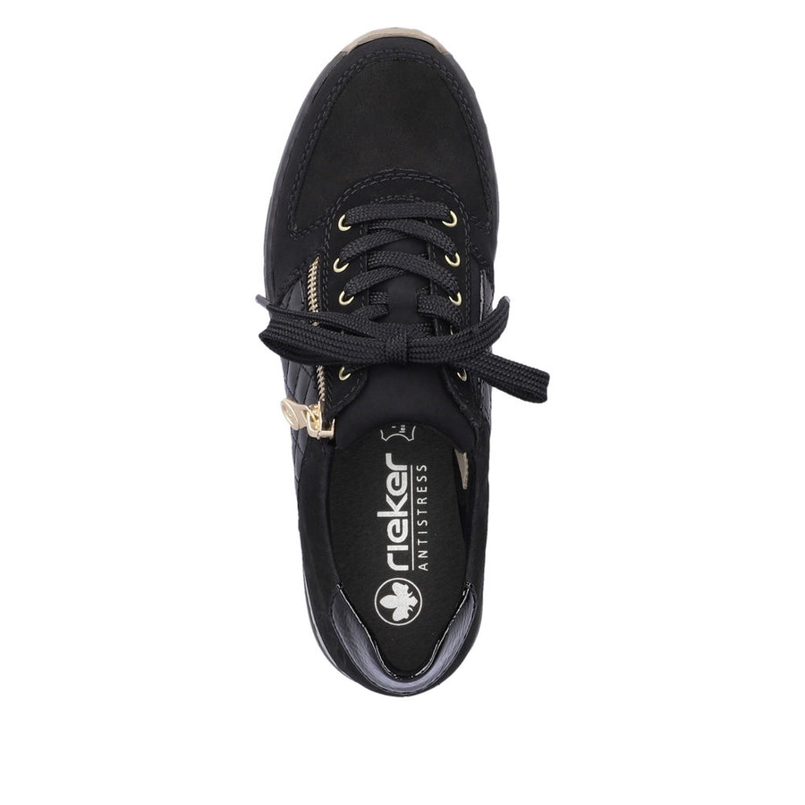 Rieker N6314-00 Ladies Shoe-Black