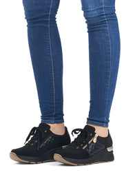 Rieker N6314-00 Ladies Shoe-Black