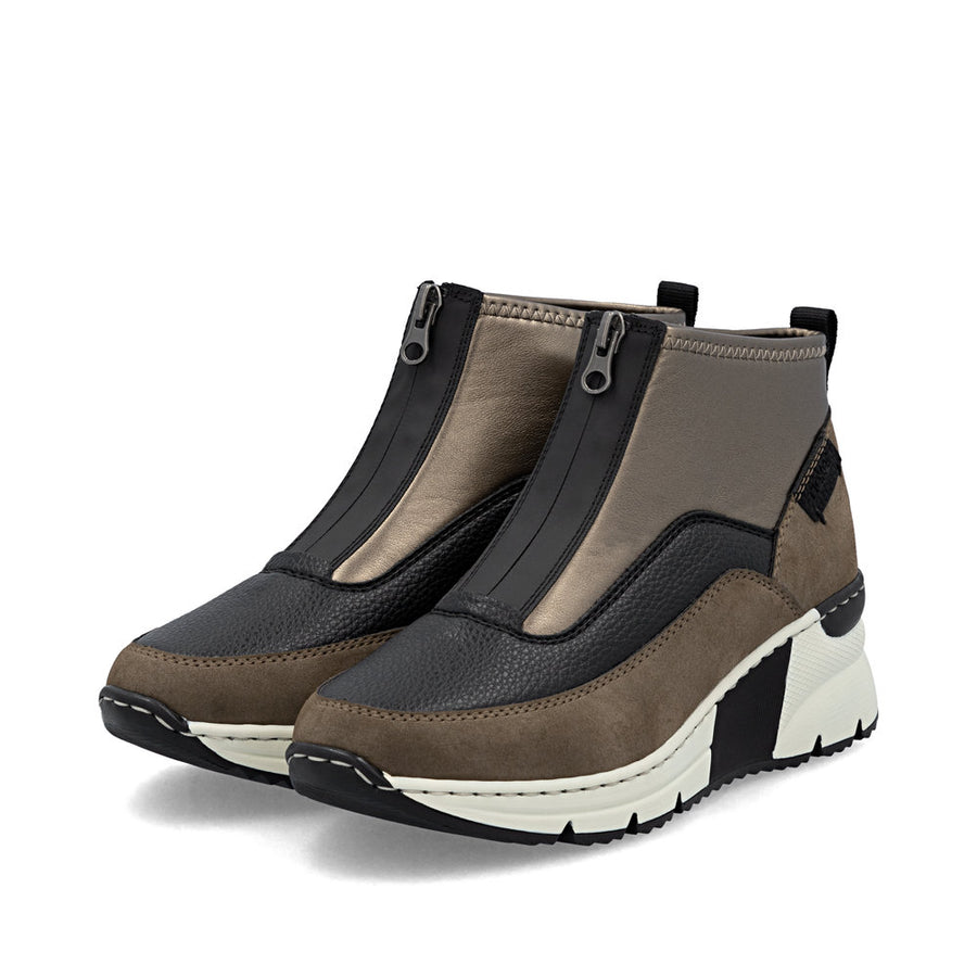 Rieker N6352-25 Ankle Boots-Brown Multi