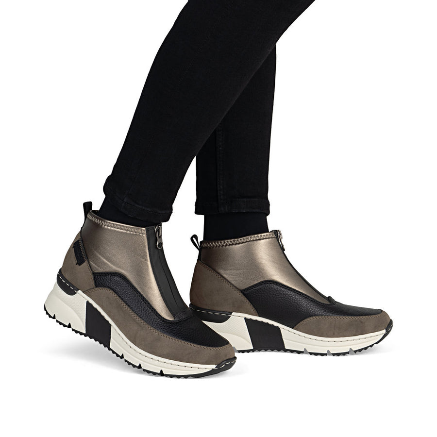 Rieker N6352-25 Ankle Boots-Brown Multi