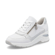 Rieker N9301-80 Ladies Shoes-White/Silver