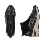 Rieker N9362-00 Ankle Boot-BLACK LEOPARD