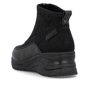 Rieker N9362-01 Ankle Boot-Black/Bronze