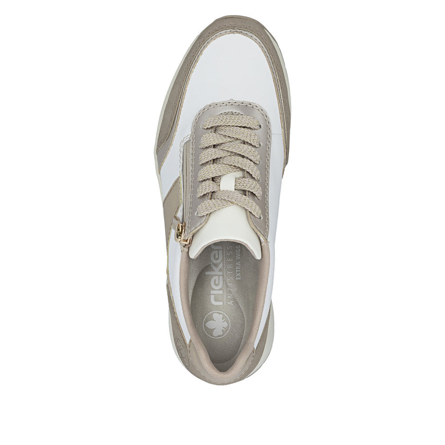 Rieker N9504-80 Ladies' Shoes-White Multi