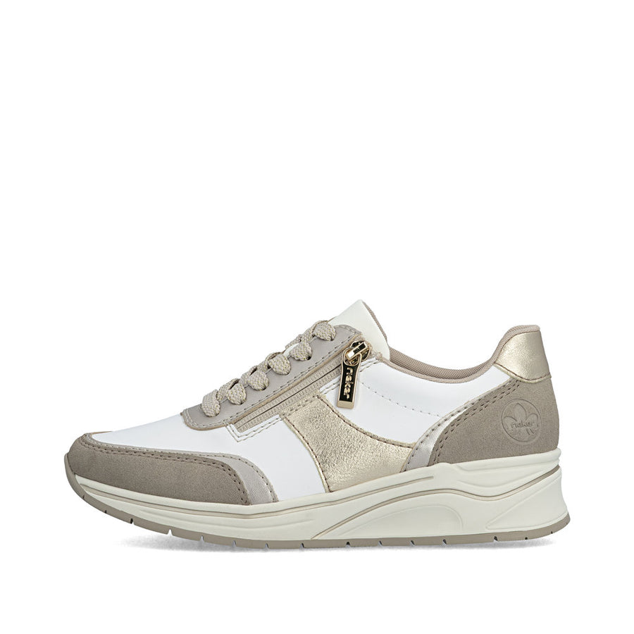 Rieker N9504-80 Ladies' Shoes-White Multi