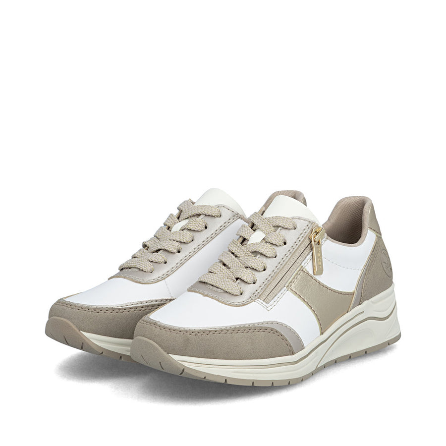 Rieker N9504-80 Ladies' Shoes-White Multi