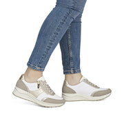 Rieker N9504-80 Ladies' Shoes-White Multi
